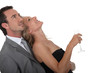 Couple with glass