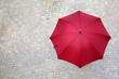 Red umbrella outdoors