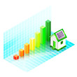 Vector: Energy efficiency rating of a house with solar panels. . Eps10 Energy efficiency rating of a house with solar panels. . Eps10