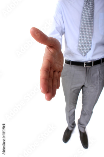 Photo: Businessman offering to shake-hand Businessman offering to shake-hand