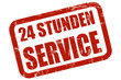 Grunge Stempel rot 24 STUNDEN SERVICE