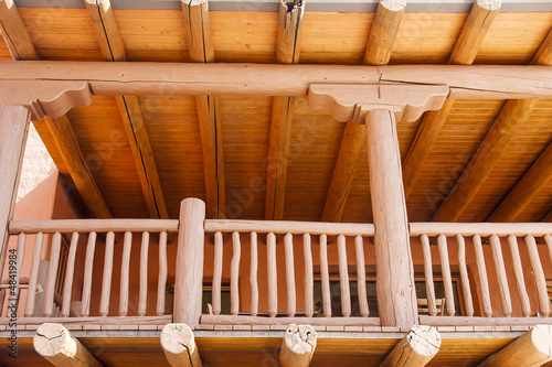 Photo: Wood Porch on Adobe Building Wood Porch on Adobe Building