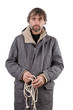 adult man holding rope