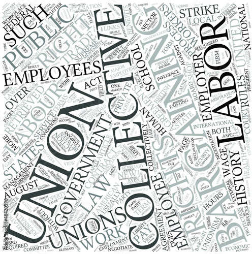Vector: Collective bargaining Disciplines Concept Collective bargaining Disciplines Concept
