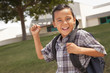 Photo: Happy Young Hispanic Boy Ready for School Happy Young Hispanic Boy Ready for School