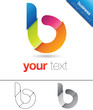 B Letter Design Element