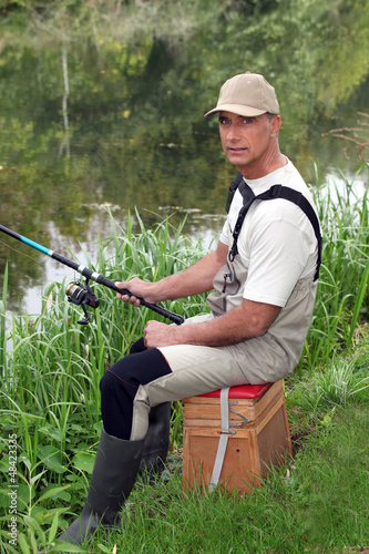 Photo: portrait of a man fishing portrait of a man fishing