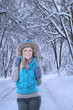 Blonde Winter Female Model