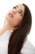 Young beautiful woman with long hairs