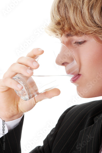 Photo: Businessman with glass of water Businessman with glass of water