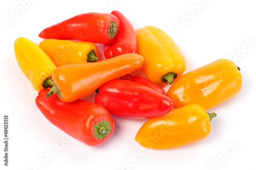 Photo: Colorful paprika on white Colorful paprika on white