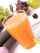 Orange juice with fresh fruits
