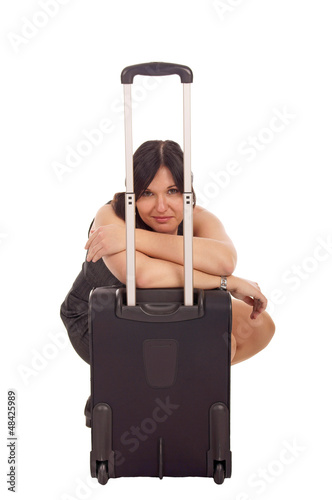 Photo: Business woman with suitcase Business woman with suitcase