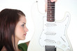 Girl with an electric guitar
