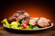 Roasted meat and vegetables