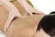 Young woman relaxing beeing massaged in spa saloon
