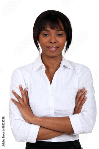 Photo: Businesswoman with her arms folded Businesswoman with her arms folded