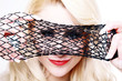 Photo: Woman portrait with fishnet stockings Woman portrait with fishnet stockings