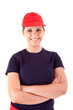 Beautiful woman with professional uniform