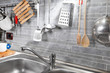 Kitchen tools from above