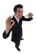 Executive business card happy