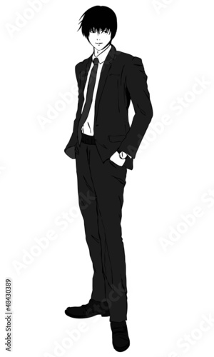 Illustration: スーツ姿の男性 スーツ姿の男性