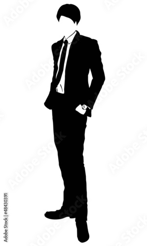 Illustration: スーツ姿の男性 スーツ姿の男性