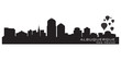 Albuquerque, New Mexico skyline. Detailed silhouette.