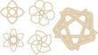 Abstract vector illustration of strange knots