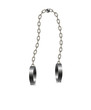 Vintage handcuffs and steel chain