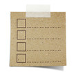 Photo: hand draw to do list on note taped recycle paper hand draw to do list on note taped recycle paper