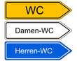 Wegweiser WC