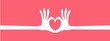hand heart gesture header