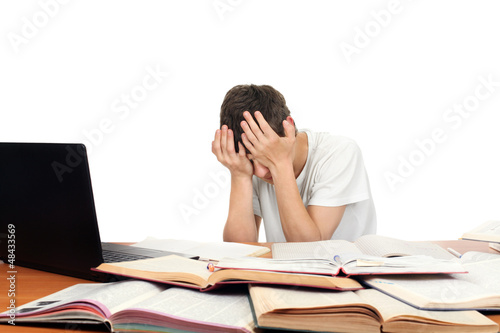 Photo: Student Tired Student Tired