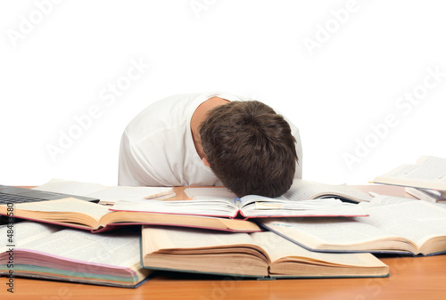 Photo: Student Fall Asleep Student Fall Asleep