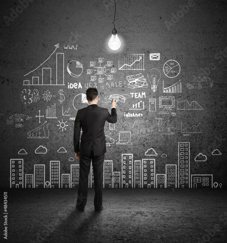 Photo: drawing business concept drawing business concept