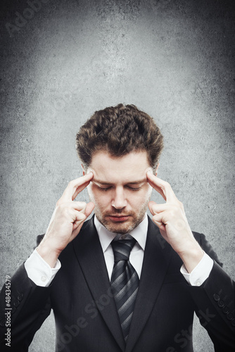 Photo: thinking businessman thinking businessman