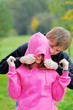 Young beautiful couple oudoors