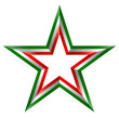 Stern in italienischen Farben