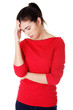 Photo : Young sad woman have big problem Young sad woman have big problem