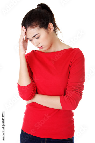 Photo: Young sad woman have big problem Young sad woman have big problem