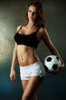 Young sexy football player