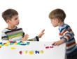 two boys fighting