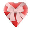 A nice heart with ribbon and  bow gift