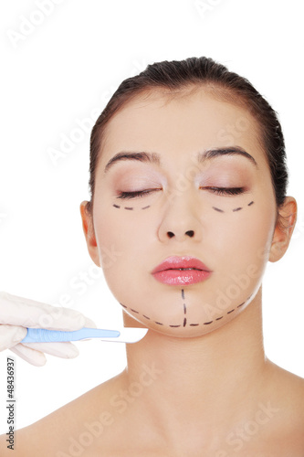 Photo: Cosmetic surgery concept. Cosmetic surgery concept.