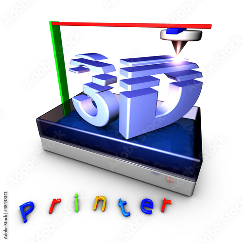 Illustration: 3D Printer using photopolymerization 3D Printer using photopolymerization