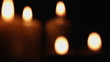 Romantic fires of a candle