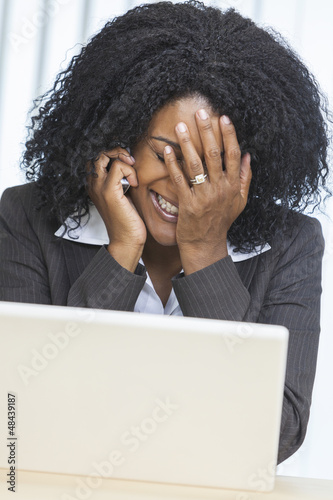 Photo: African American Woman Businesswoman Stress African American Woman Businesswoman Stress