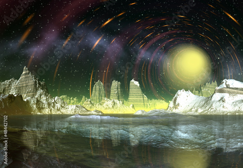 Illustration: Alien Planet - Computer Artwork Alien Planet - Computer Artwork