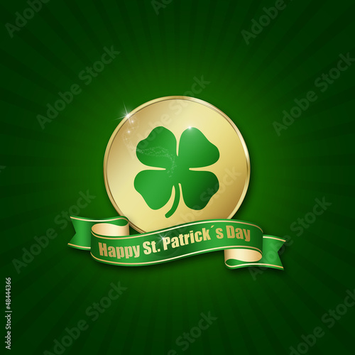 Illustration: St. Patrick´s Day Coin with greeting St. Patrick´s Day Coin with greeting